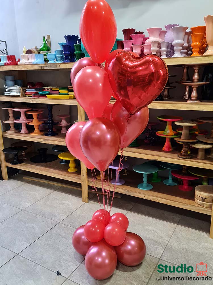 balão formato coração