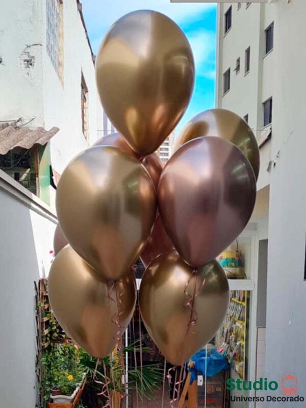 buquê de balões metalizados topo