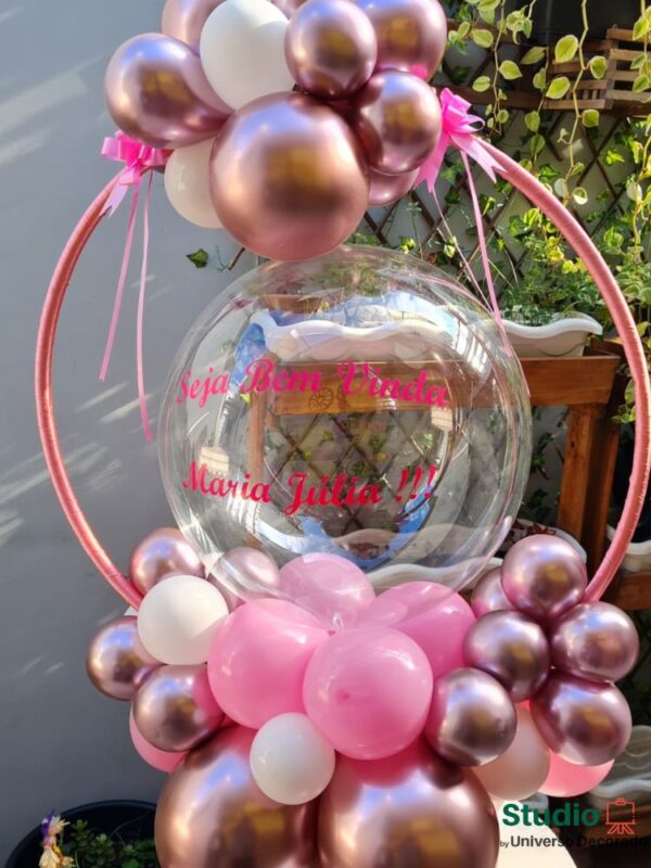 Arranjo de balões bambole com bubble 2