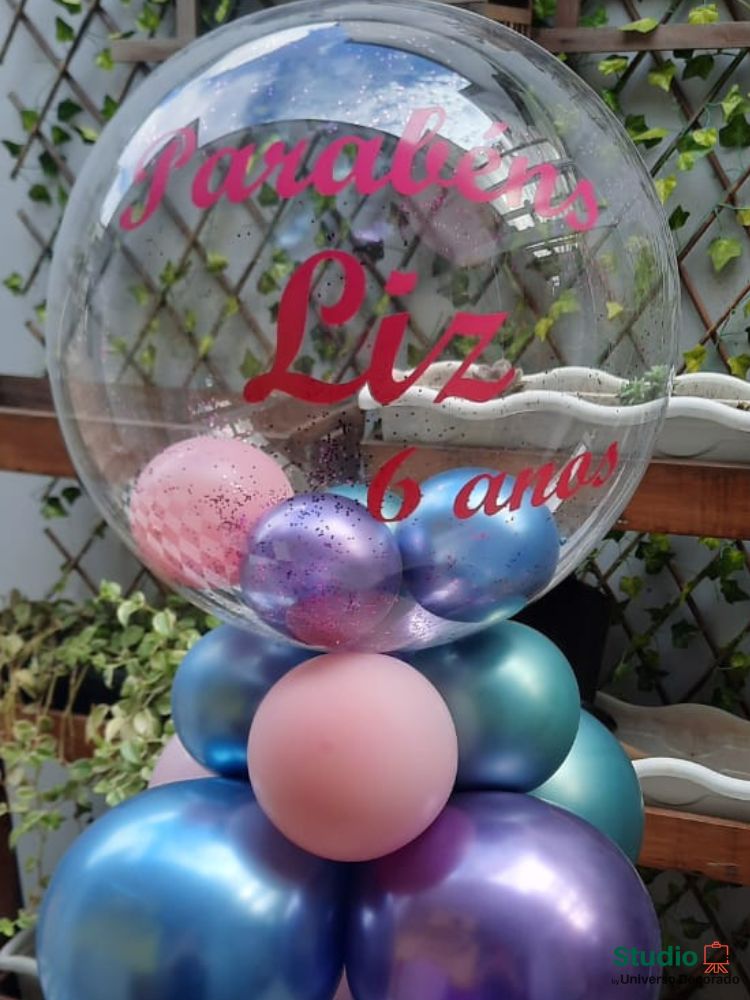Arranjo de Balão de Aniversário Menina