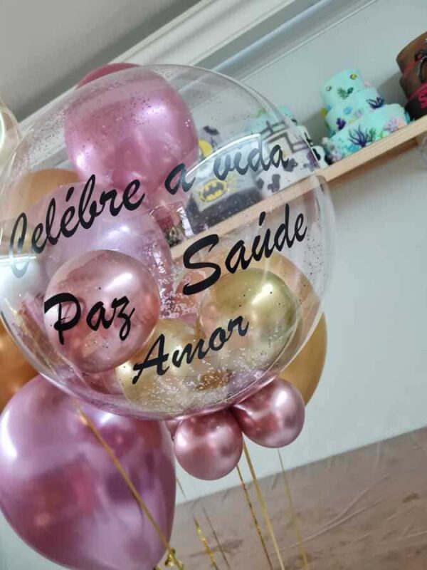Buque de Balão com 2 Bubble Personalizado
