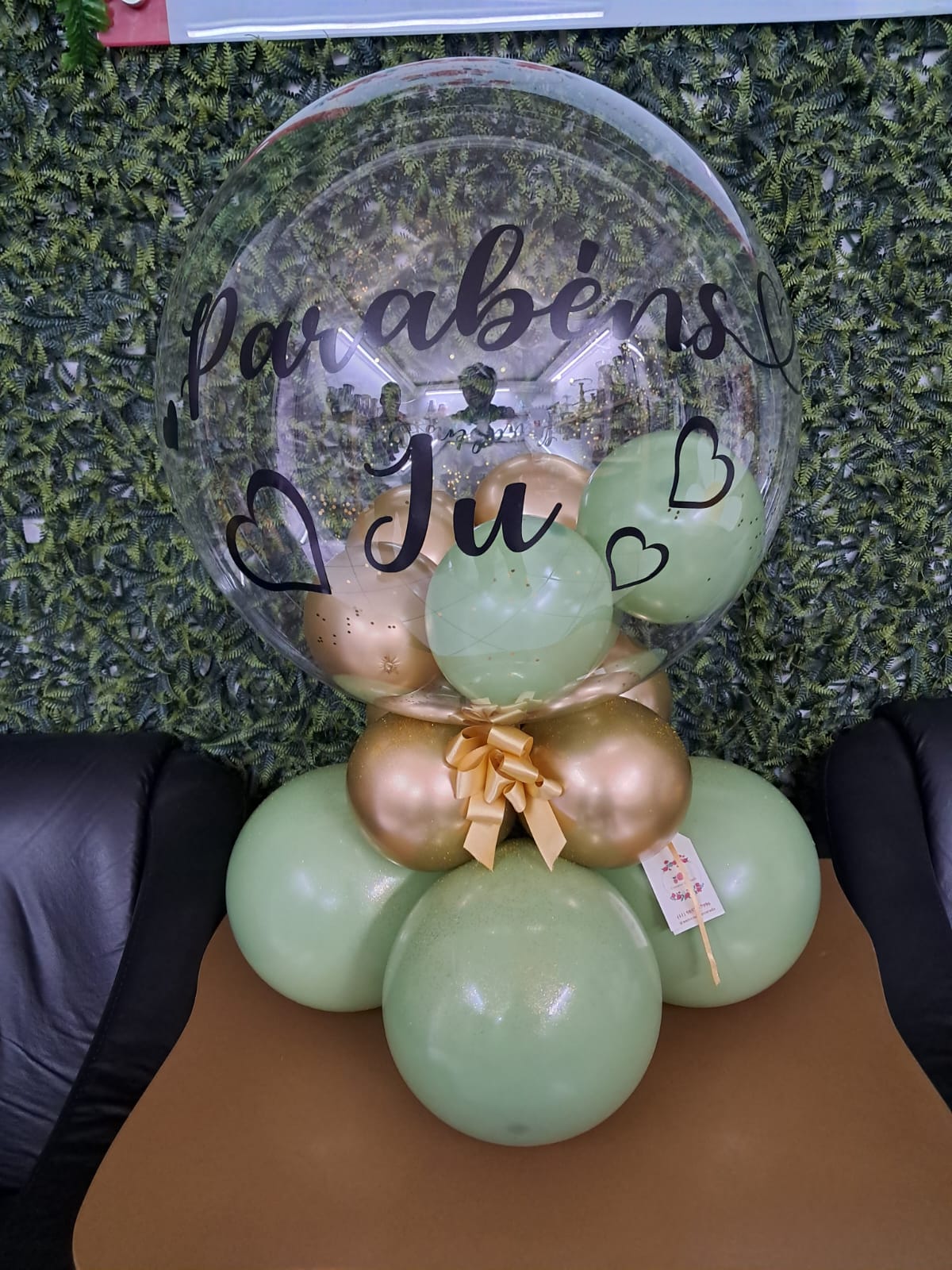 Mini Bubble verde eucalipto